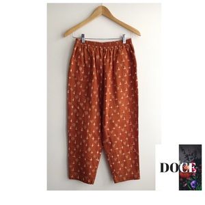 THOMAS SIRES Cropped Linen Ikat Pants